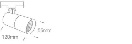 3 Circuit Tracklight White Circular Replaceable lamp Aluminium One Light SKU:65522T/W - Toplightco