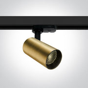 3 Circuit Tracklight Brushed Brass Circular Warm White LED built in 1000lm 12W Aluminium One Light SKU:65524T/BBS/W - Toplightco