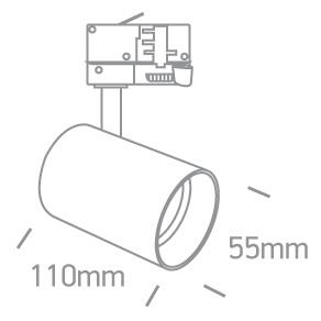 3 Circuit Tracklight White Circular Warm White LED built in 1000lm 12W Aluminium One Light SKU:65524T/W/W - Toplightco