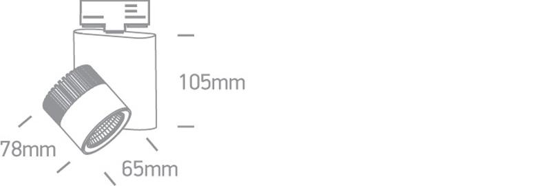 3 Circuit Tracklight White Circular Cool White LED built in 800lm 10W Aluminium One Light SKU:65610AT/W/C - Toplightco