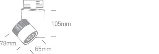 3 Circuit Tracklight White Circular Warm White LED built in 800lm 10W Aluminium One Light SKU:65610AT/W/W - Toplightco