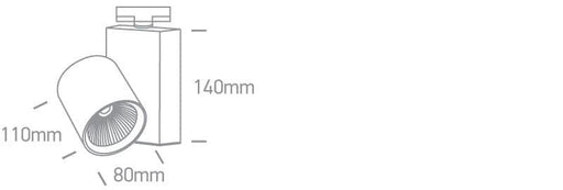 3 Circuit Tracklight Black Circular Warm White LED built in 1200lm 15W Aluminium One Light SKU:65611NT/B/W - Toplightco