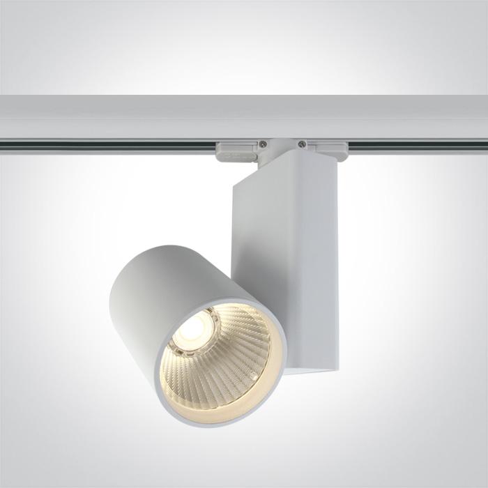 3 Circuit Tracklight White Circular Warm White LED built in 1200lm 15W Aluminium One Light SKU:65611NT/W/W - Toplightco