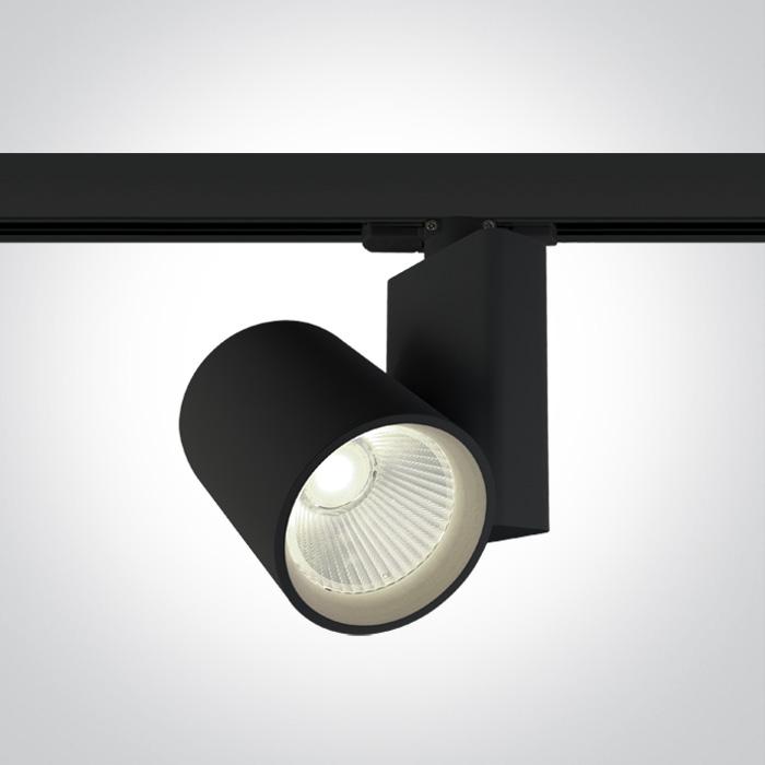 3 Circuit Tracklight Black Circular Cool White LED built in 2500lm 30W Aluminium One Light SKU:65612NT/B/C - Toplightco