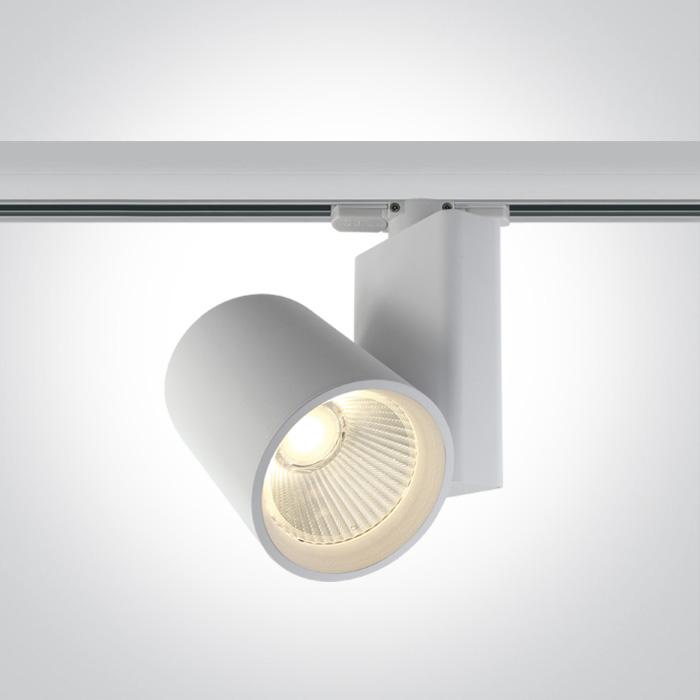 3 Circuit Tracklight White Circular Warm White LED built in 2400lm 30W Aluminium One Light SKU:65612NT/W/W - Toplightco