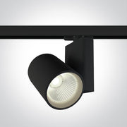 3 Circuit Tracklight Black Circular Cool White LED built in 3500lm 42W Aluminium One Light SKU:65614NT/B/C - Toplightco