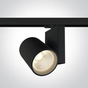 3 Circuit Tracklight Black Circular Warm White LED built in 3400lm 42W Aluminium One Light SKU:65614NT/B/W - Toplightco