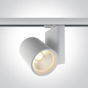 3 Circuit Tracklight White Circular Warm White LED built in 3400lm 42W Aluminium One Light SKU:65614NT/W/W - Toplightco