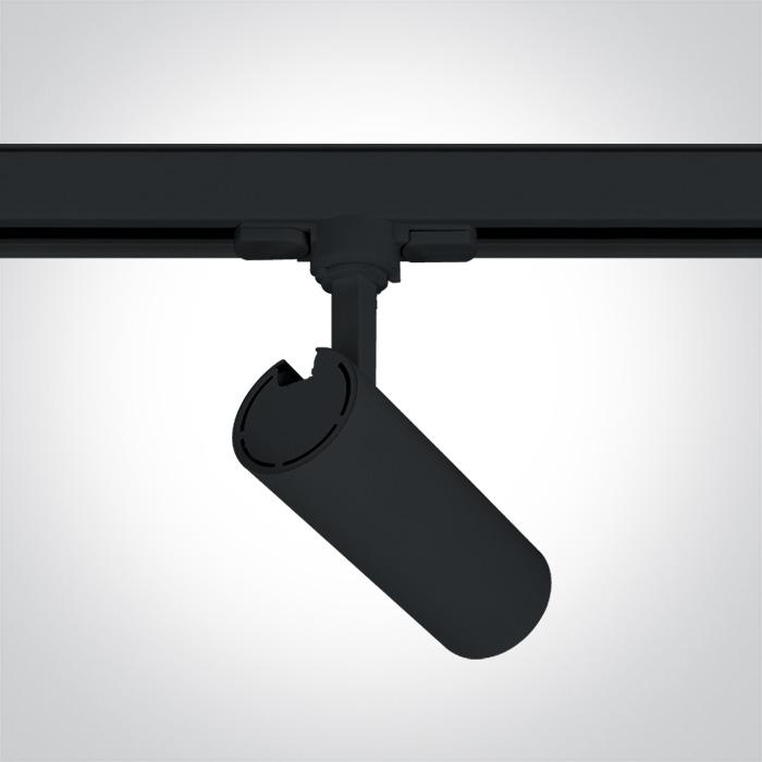 3 Circuit Tracklight Black Circular Cool White LED built in 850lm 10W Aluminium One Light SKU:65642AT/B/C - Toplightco