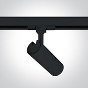 3 Circuit Tracklight Black Circular Warm White LED built in 800lm 10W Aluminium One Light SKU:65642AT/B/W - Toplightco