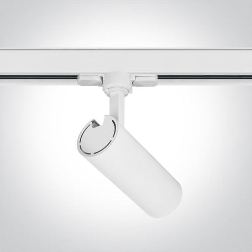 3 Circuit Tracklight White Circular Warm White LED built in 800lm 10W Aluminium One Light SKU:65642AT/W/W - Toplightco