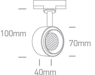 3 Circuit Tracklight Black Circular Warm White LED Dimmable LED built in 600lm 8W Aluminium One Light SKU:65644T/B/W - Toplightco