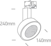3 Circuit Tracklight White Circular Warm White LED 1700lm 30W Die Cast One Light SKU:65652T/W/W - Toplightco