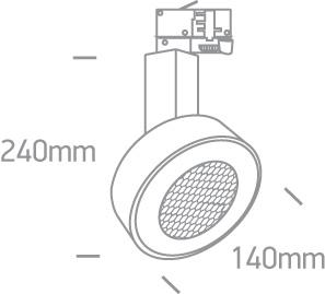 3 Circuit Tracklight White Circular Warm White LED 1700lm 30W Die Cast One Light SKU:65652T/W/W - Toplightco