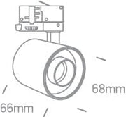 Black Led 6w Track Spotlight Warm White Ip20 230v Dark Light - Toplightco