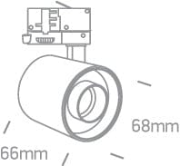 Black Led 6w Track Spotlight Warm White Ip20 230v Dark Light - Toplightco