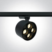 3 Circuit Tracklight Black Circular Warm White LED built in 1920lm 24W Aluminium One Light SKU:65656CT/B/W - Toplightco