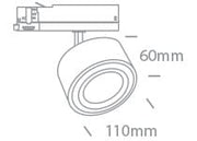 Black 28W LED zoomable track spotlight 15°-45° with removable honeycomb.

Complete with 700mA driver. 

 One Light SKU:65662BT/B/W
