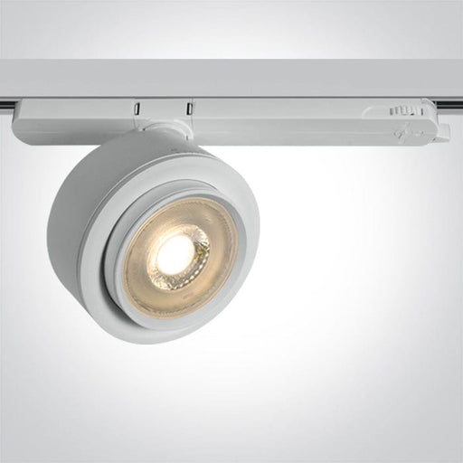 White 28W LED zoomable track spotlight 15°-45° with removable honeycomb.

Complete with 700mA driver. 

 One Light SKU:65662BT/W/W