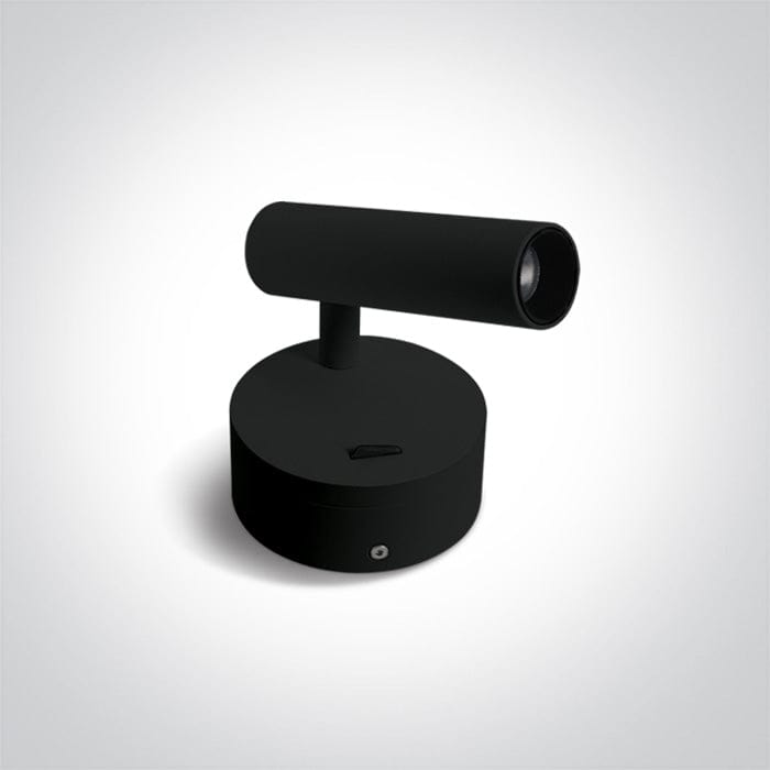 Wall Light Black Circular Warm white LED built in 160lm 3W Aluminium One Light SKU:65738/B/W - Toplightco