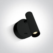 Wall Light Black Circular Warm white LED built in 160lm 3W Aluminium One Light SKU:65738/B/W - Toplightco