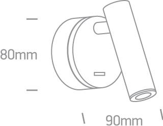 Wall & Ceiling Light Brushed Brass Circular Warm white LED built in 160lm 3W Aluminium One Light SKU:65738/BBS/W - Toplightco