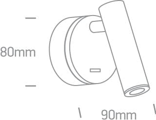 Wall Light Black Circular Warm white LED built in 160lm 3W Aluminium One Light SKU:65738/B/W - Toplightco