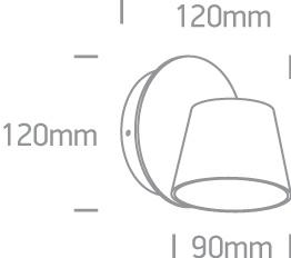 Wall Light White Circular Warm White LED built in 500lm 6W Aluminium One Light SKU:65740/W/W - Toplightco
