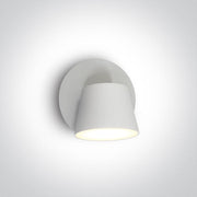 Wall Light White Circular Warm White LED built in 500lm 6W Aluminium One Light SKU:65740/W/W - Toplightco