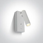 Wall & Ceiling Light White Rectangular Warm white LED built in 150lm 3W Aluminium One Light SKU:65746/W/W - Toplightco