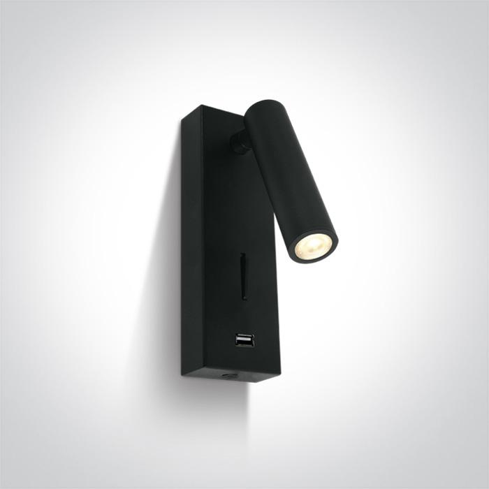 Wall & Ceiling Light Black Rectangular Warm white LED built in 150lm 3W Aluminium One Light SKU:65746A/B/W - Toplightco