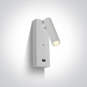 Wall & Ceiling Light White Rectangular Warm white LED built in 150lm 3W Aluminium One Light SKU:65746A/W/W - Toplightco