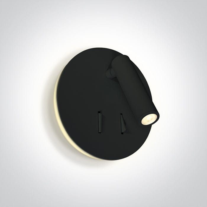 Black Led 3w + 5w Back Light Warm White Ip20 230v - Toplightco