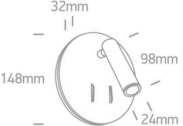 Wall & Ceiling Light White Circular Warm white LED built in 150lm 3W + 5W Aluminium One Light SKU:65746B/W/W - Toplightco