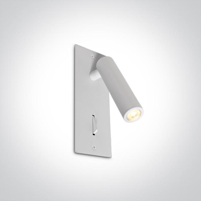 Wall & Ceiling Light White Rectangular Warm white LED built in 150lm 3W Aluminium One Light SKU:65746R/W/W - Toplightco
