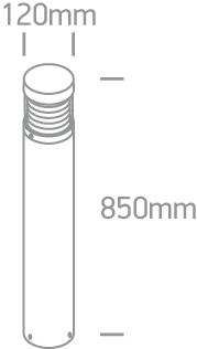 Light Post Anthracite Circular Warm white LED Outdoor LED built in 450lm 15W Die Cast One Light SKU:67034/AN/W - Toplightco