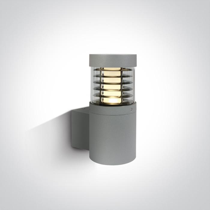 Wall Light Grey Circular Warm white LED Outdoor LED built in 450lm 12W Die Cast One Light SKU:67036/G/W - Toplightco