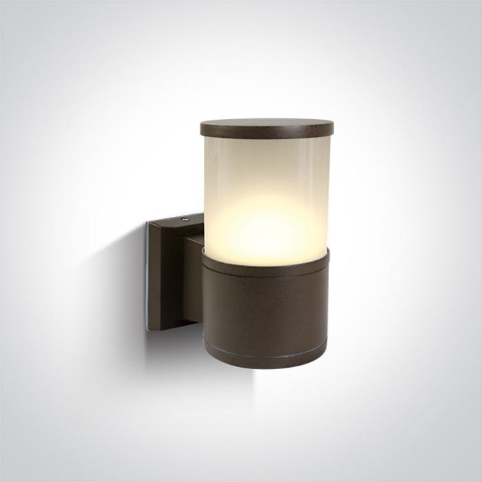 Wall Light Rust Brown Rectangular Outdoor Replaceable lamp 20W Die Cast One Light SKU:67094/BR - Toplightco