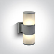 Wall Light Grey Rectangular Outdoor Replaceable lamp 2X20W Die Cast One Light SKU:67098/G - Toplightco