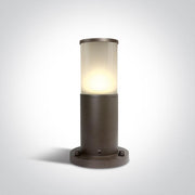 Light Post Rust Brown Circular Outdoor Replaceable lamp 20W Die Cast One Light SKU:67100/BR - Toplightco
