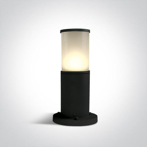 Light Post Black Circular Outdoor Replaceable lamp 20W Die Cast One Light SKU:67100/B - Toplightco