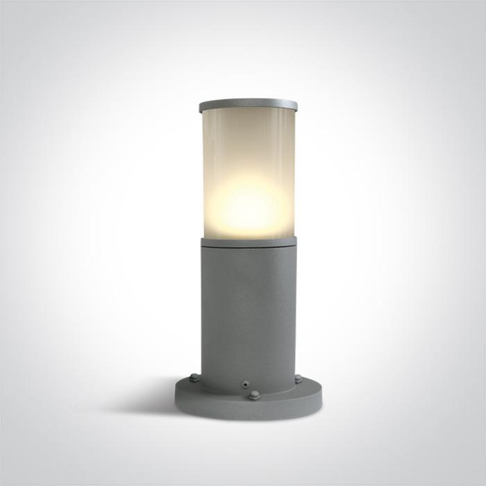 Light Post Grey Circular Outdoor Replaceable lamp 20W Die Cast One Light SKU:67100/G - Toplightco