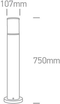 Light Post Grey Circular Outdoor Replaceable lamp 20W Die Cast One Light SKU:67102/G - Toplightco