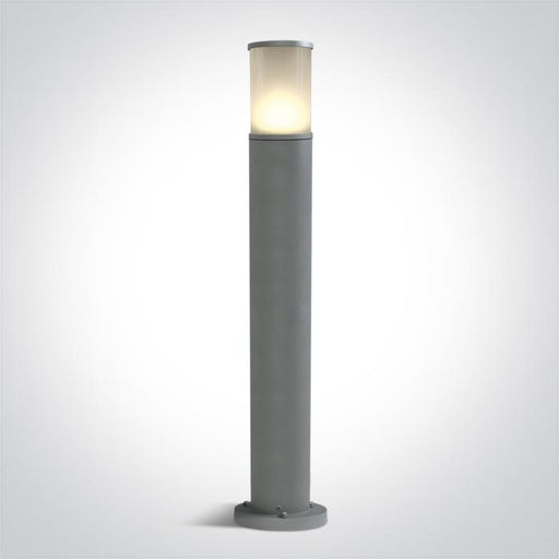 Light Post Grey Circular Outdoor Replaceable lamp 20W Die Cast One Light SKU:67102/G - Toplightco