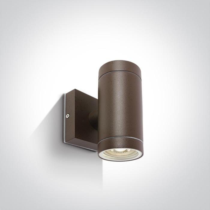 Wall & Ceiling Light Rust Brown Circular Outdoor Replaceable lamp 2x35W Die Cast One Light SKU:67130/BR - Toplightco