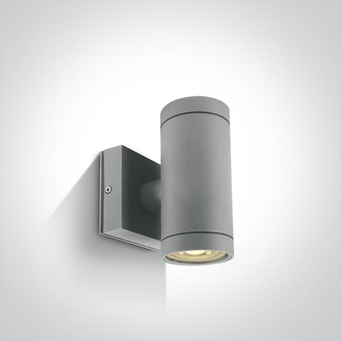 Wall & Ceiling Light Grey Circular Outdoor Replaceable lamp 2x35W Die Cast One Light SKU:67130/G - Toplightco