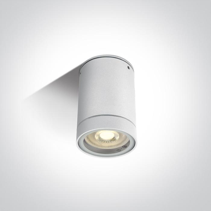Wall & Ceiling Light White Circular Outdoor Replaceable lamp 35W Die Cast One Light SKU:67130C/W - Toplightco