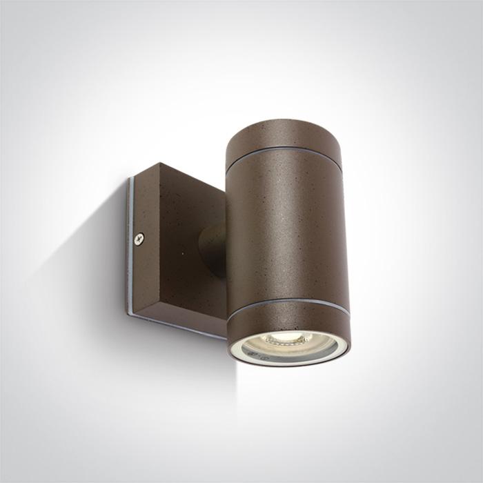 Wall & Ceiling Light Rust Brown Circular Outdoor Replaceable lamp 35W Die Cast One Light SKU:67130E/BR - Toplightco