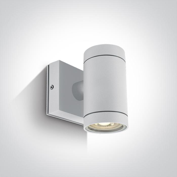 Wall & Ceiling Light White Circular Outdoor Replaceable lamp 35W Die Cast One Light SKU:67130E/W - Toplightco