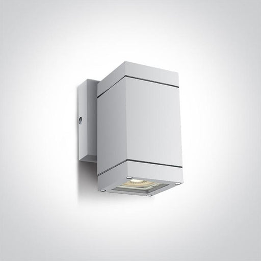 Wall & Ceiling Light White Rectangular Outdoor Replaceable lamp 35W Die Cast One Light SKU:67130F/W - Toplightco